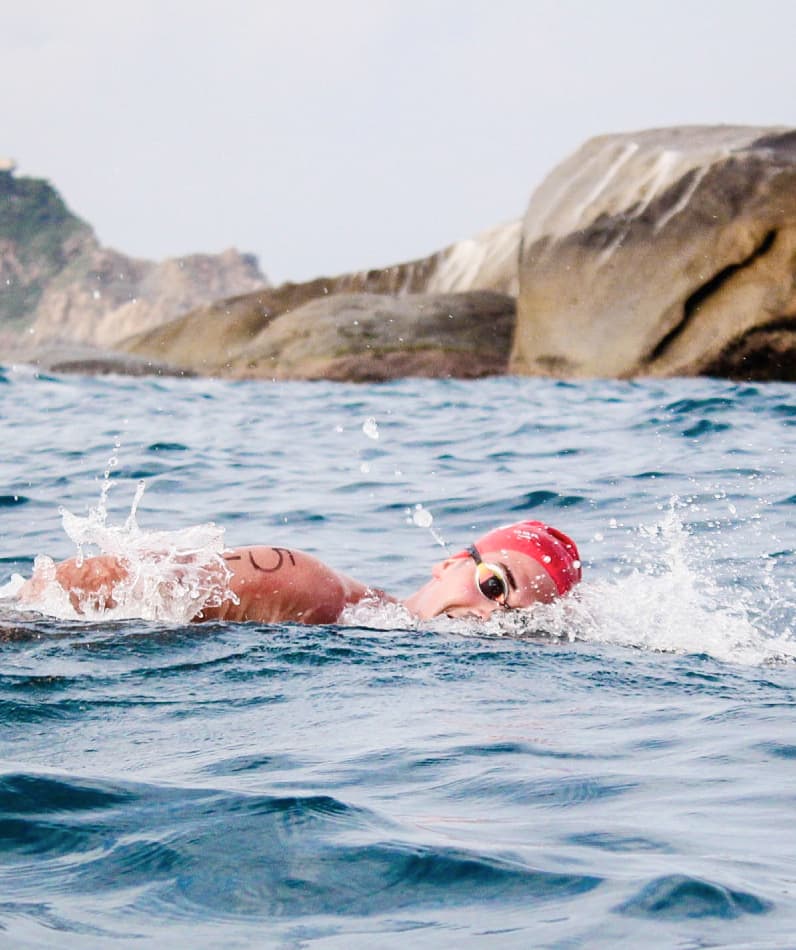 An open-water swimmer